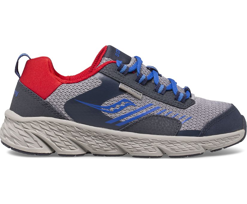 Tenis Saucony Viento Shield Niños Azul Marino Grises Rojos | México 775XYUF